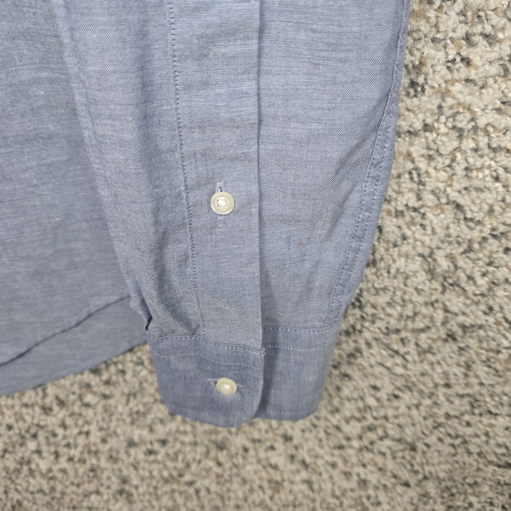 Jos A‎ Bank Dress Shirt Mens 15 34 Blue Button Stretch Non Iron Extreme Slim Fit - Picture 2 of 8